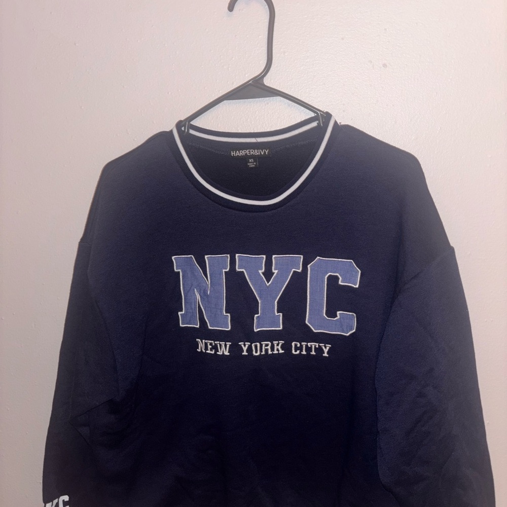 Harper Navy Crewneck Sweatshirt